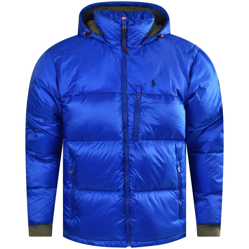 WATER-REPELLENT FEATHER AND DOWN PUFFER JACKET - Blue